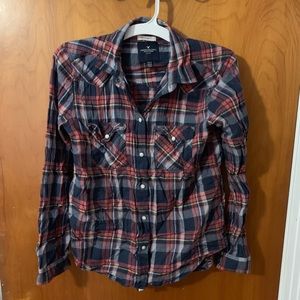 American Eagle Outfitters-Boyfriend Fit Button Up